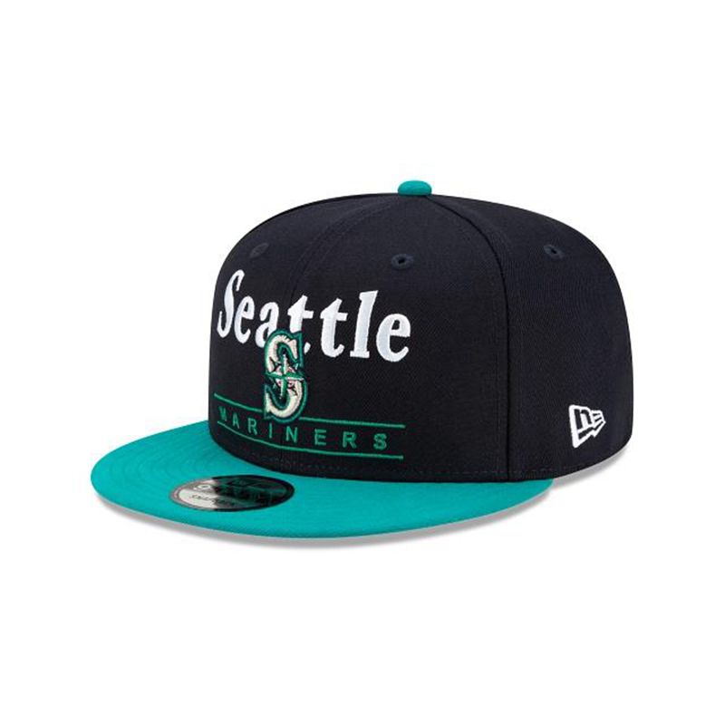 MLB Seattle Mariners Two Tone Retro 9Fifty Snapback (XZJ0932) - Blue New Era Caps